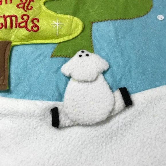 Joy Came Down at Christmas Felt Christmas Tree Skirt - Picture 6 of 9